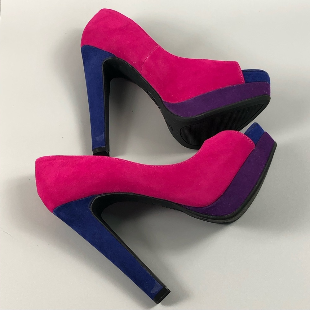 Rouge Helium Lust-2 Women’s Peep Toe Heels Size 8 - Picture 5 of 12